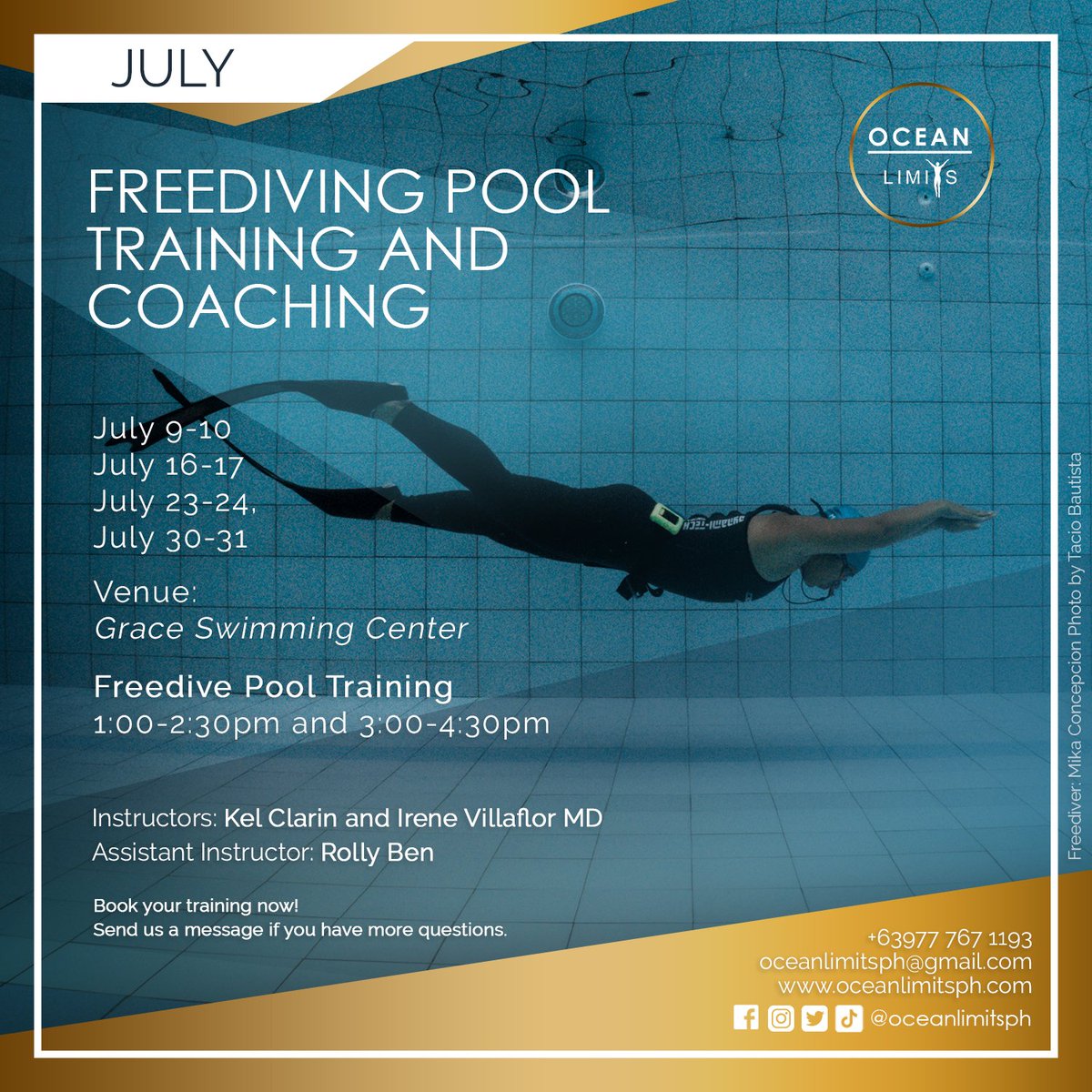 oceanlimitsph's tweet photo. DISCOVER #Freediving with US!
Here are our schedule for this month!

@rollyben @iammarkdizon @paolaquitalig 

#freedive #oceanlimitsph #dive https://t.co/cuEEGkBHTO