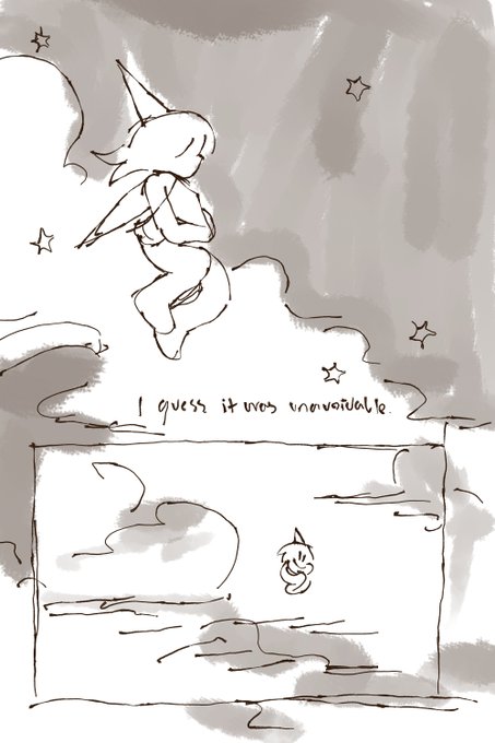sneak peak for the sketch of the last page in the comic im working on 