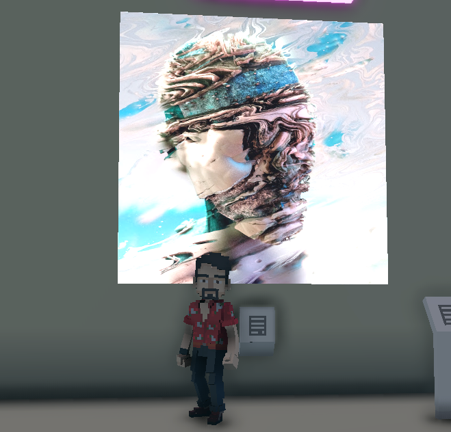 popwicklover7's tweet photo. @TheSandboxGame @MOCDA_ I just participated in the #TheSandbox weekly contest for a chance to win 200 mSAND! Here is my favorite piece from the ‘Impossible Worlds’ exhibition, check out my screenshot below!
👇 https://t.co/4Njh2OFU7J