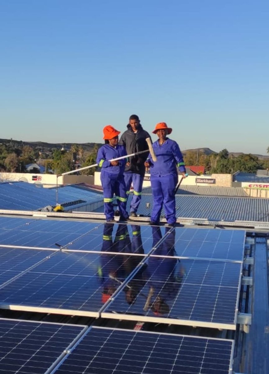AtlantisSEZ's tweet photo. Two of the students that successfully completed the ASEZco Renewable Energy Assistant Training REWA were successfully placed with a Renewable Energy company and are currently employed. #Successstory #Saretec #Westcoastcollege @CityofCT @VosJames @Wesgro https://t.co/BslEcpCzRH
