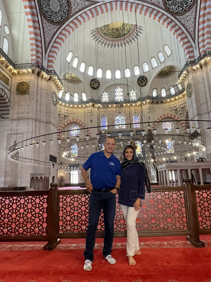 TereRodriguezTV's tweet photo. So blessed to be on vacation with my husband @AllanLeviMD - visiting #Istanbul #Turkey - first time in this amazing city & country. #Bosporous #HagiaSophia #SultanAhmedMosque #Bluemosque #mosques https://t.co/hVE74nGZEz