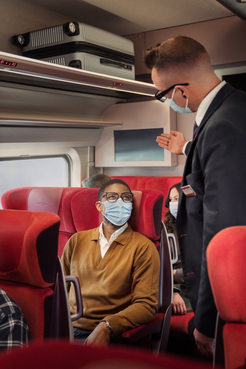 Voor een optimale reiservaring, raden we je aan een masker aan boord van onze treinen te dragen. Voor jouw reiscomfort worden onze treinen ook regelmatig schoongemaakt. Goede reis!