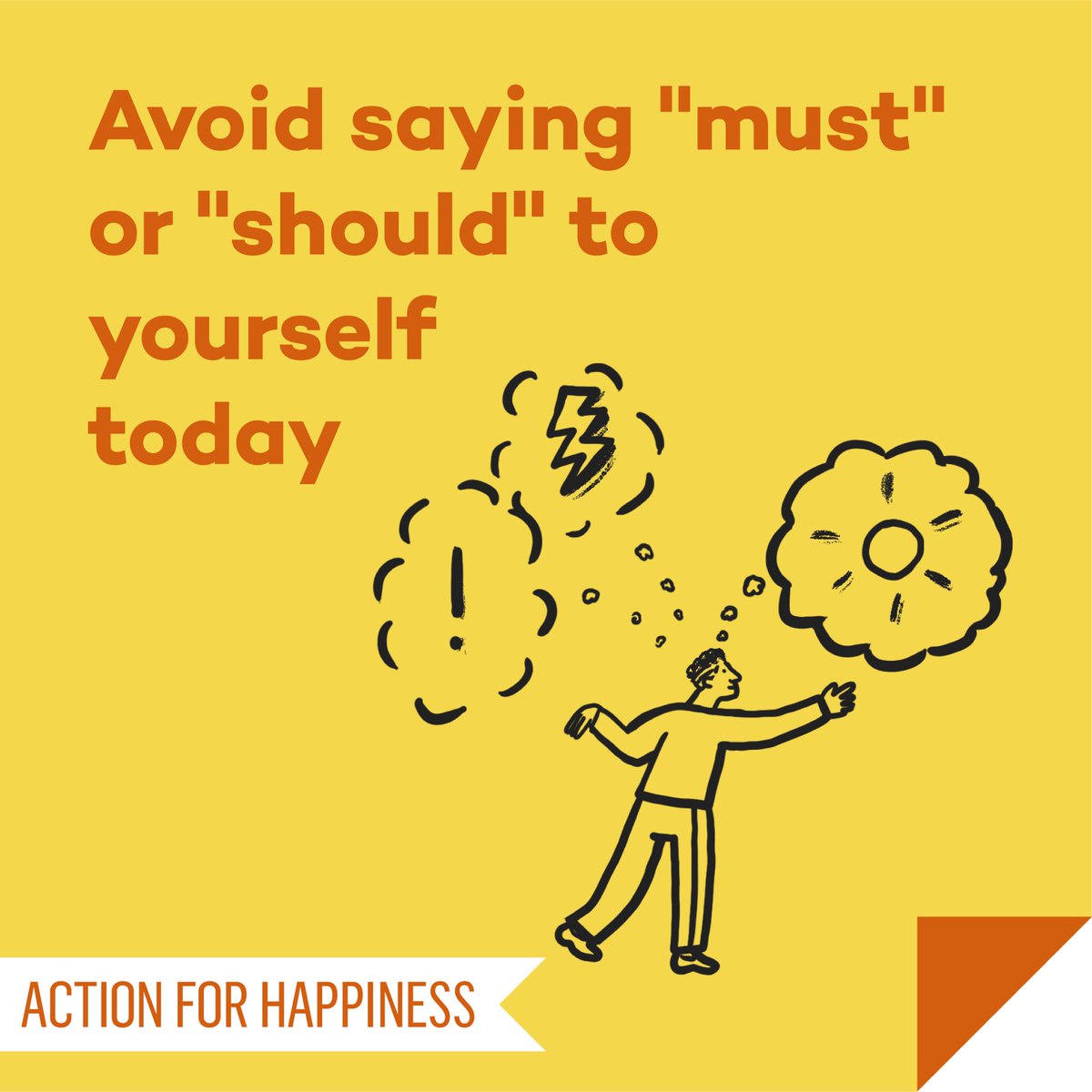 actionhappiness's tweet photo. Jump Back Up July - Day 8: Avoid saying "must" or "should" to yourself today https://t.co/EHfxvNbhBr #JumpBackUpJuly https://t.co/y73VrtJAe9
