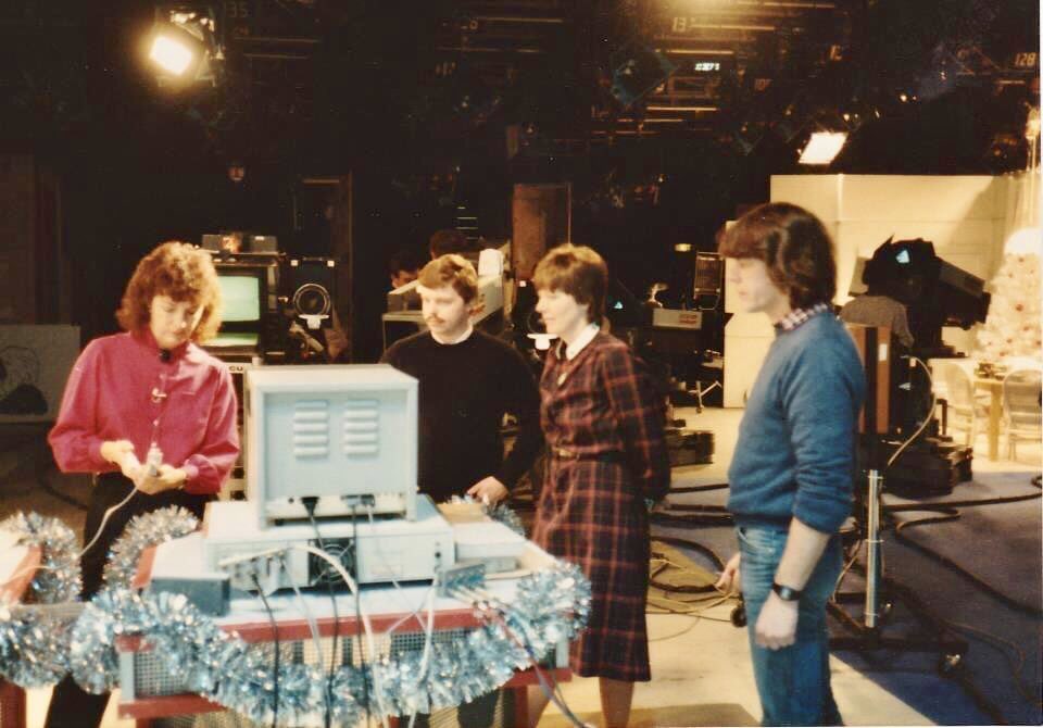 Back in the day, with the MRC Brain and Perception Laboratory, recording the Tomorrow’s World Christmas show in 1984. Thanks for featuring my project, and for the BBC hospitality!