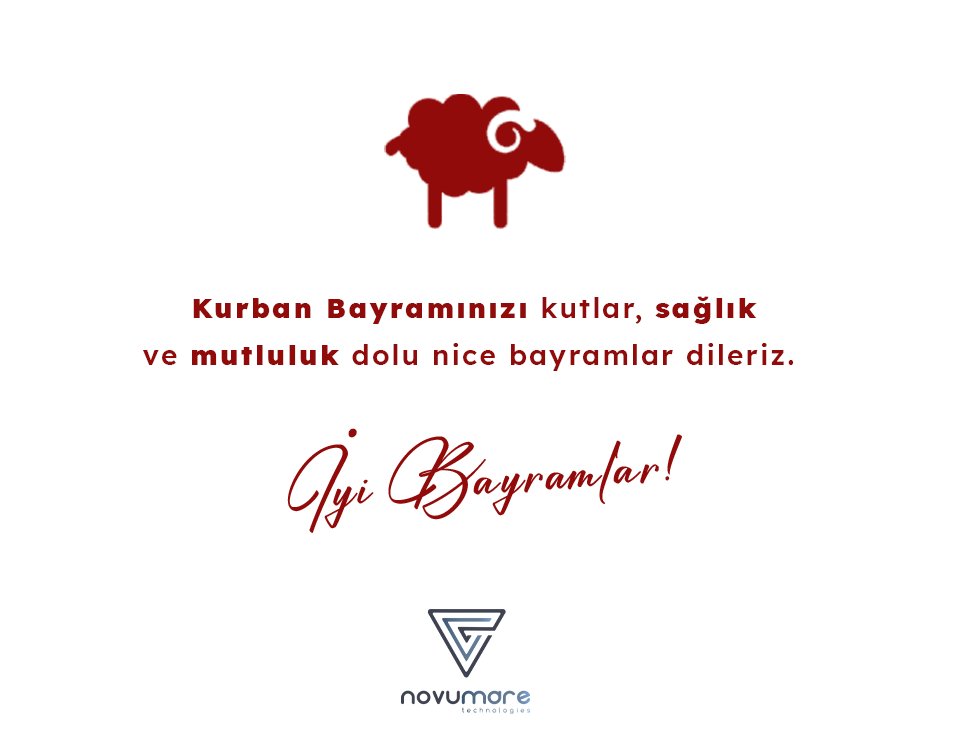 novumare's tweet photo. Sevdiklerinizle birlikte nice mutlu bayramlara! 
#kurbanbayramı #proudlyfromistanbul https://t.co/4kZbFBBiG0