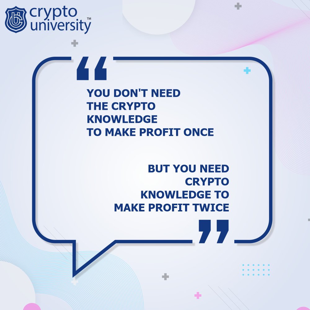 real3uni's tweet photo. "You don't need the crypto knowledge to make profit once
But you need crypto knowledge to make profit twice"
.
.
📱Download App now: https://t.co/kp8FhCacgx
🏷️ #Cryptouniversity #cryptowire #cryptocourse #freecryptocourses #Learnb4earn #learncrypto https://t.co/JBxPUXBLSw