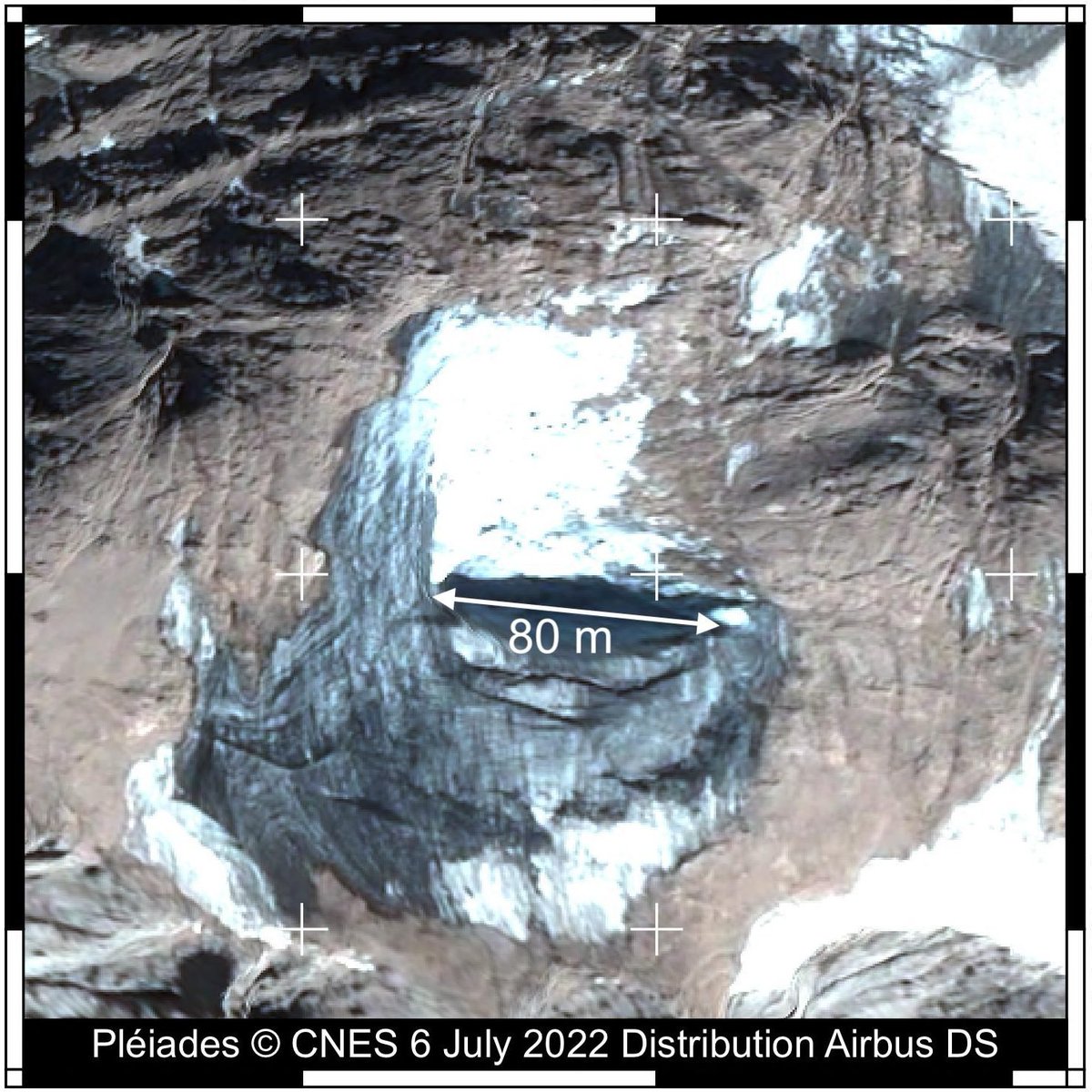 sgascoin's tweet photo. How big was the Marmolada glacier collapse? Read our blog post with @EtienneBerthie2  "Estimation of #Marmolada glacier collapse volume using Pléiades imagery" https://t.co/1pxs3QTLMB https://t.co/v7hplN1BoP