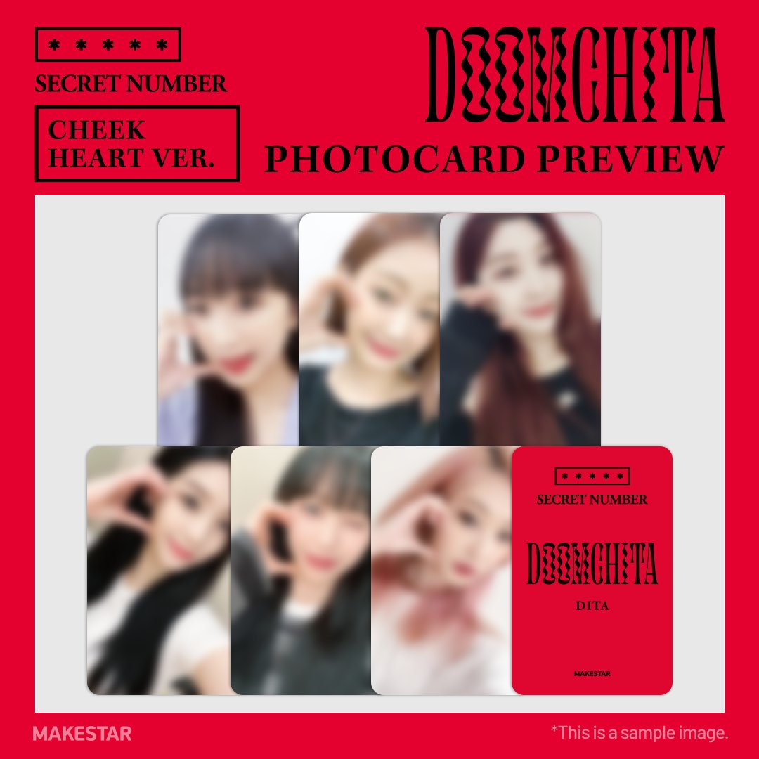Makestarcorp's tweet photo. #시크릿넘버
#SECRET_NUMBER 4th Single [ DOOMCHITA ] Video Call + Special Event

⏰마감 D-1⏰

💪영통 응모자 메세지 포토카드 프리뷰
Message Photocard PREVIEW
🫶스페셜 이벤트 응모자 셀카 포토카드 프리뷰
Selfie photocard PREVIEW

📆~7/10 23:59 (KST)
🔗https://t.co/oJmUe8XRmg https://t.co/ZdijnBVSCX