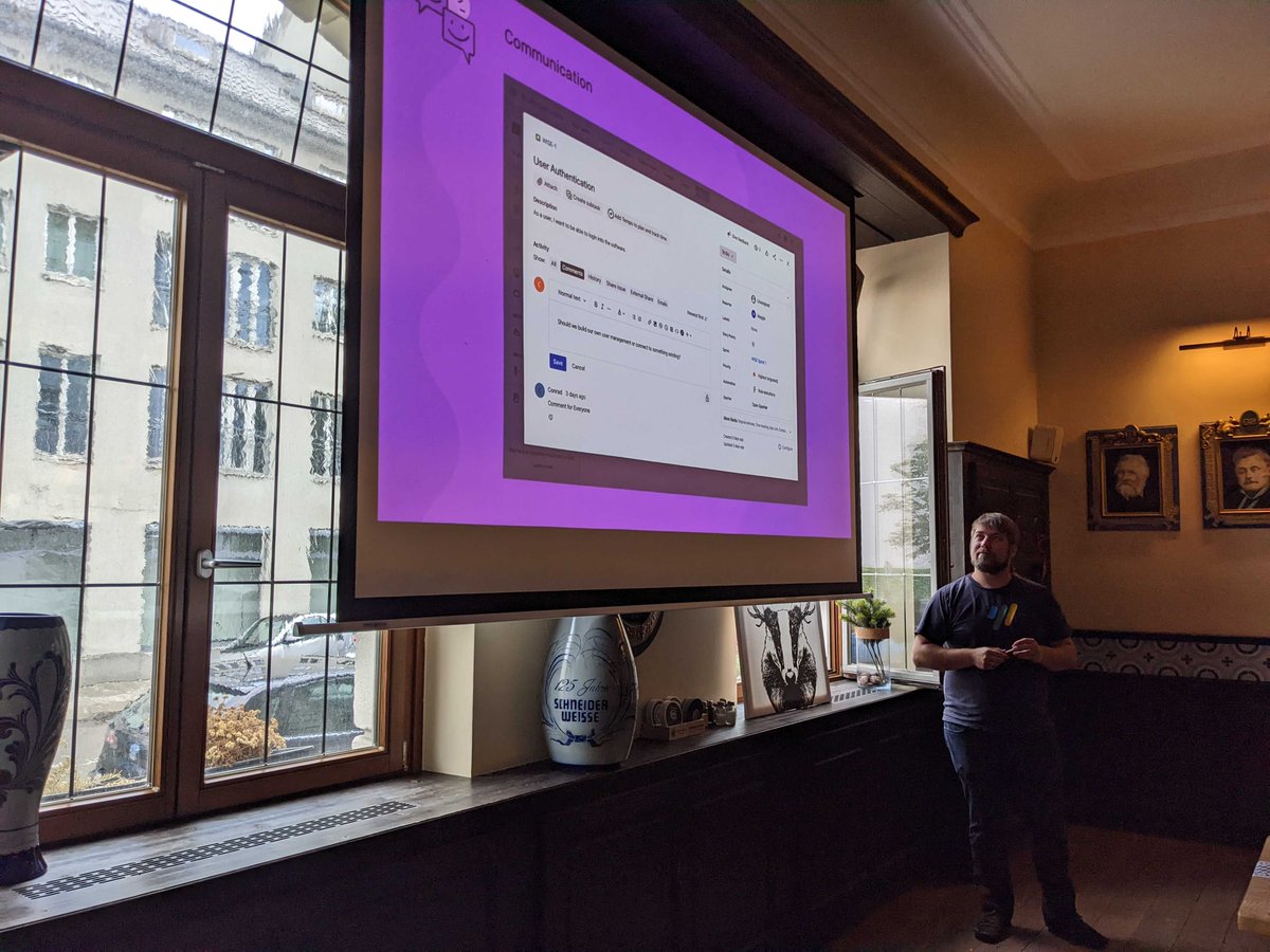 k15t_'s tweet photo. Thank you so much to the wonderful team over at our partner @scandio for inviting us to their #Atlassian Enterprise Beergarden. 
We had a really nice time and our colleague @Magamir  was excited about sharing his experiences around 'Cross Company Collaboration with #Jira' https://t.co/5tuO9kMc0O