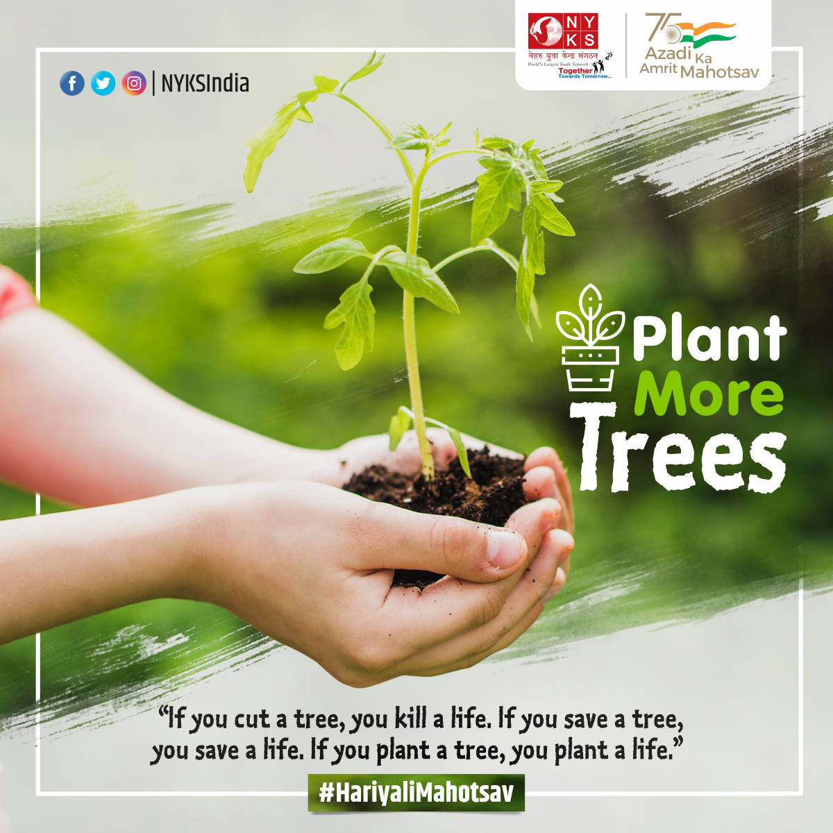 Trees make the environment cleaner and provide us with oxygen. They’re essential for life to flourish. #HariyaliMahotsav #plant #Environment #tree #lifestyle