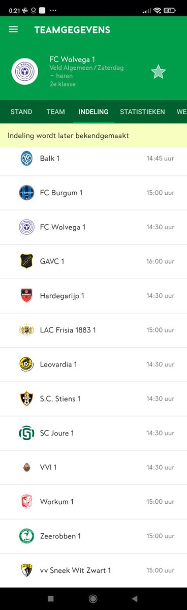 De competitie-indeling voor het seizoen 2022-2023 is bekend! Liefst acht mutaties ten opzichte van afgelopen seizoen, maar ook komend seizoen trekken we weer Friesland in 💪🏼