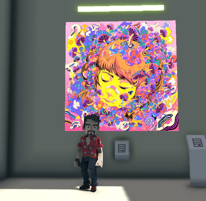 popwicklover9's tweet photo. @TheSandboxGame @MOCDA_ I just participated in the #TheSandbox weekly contest for a chance to win 200 mSAND! Here is my favorite piece from the ‘Impossible Worlds’ exhibition, check out my screenshot below!
👇 https://t.co/HIDP7PrHuF