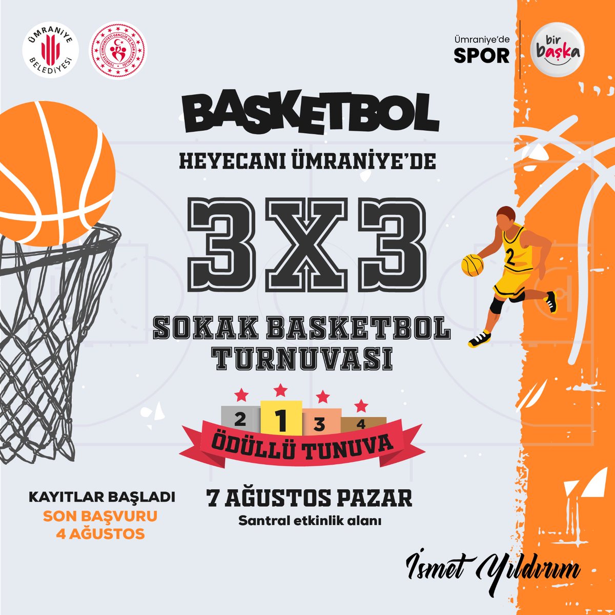 Basketbol severler hazır mısınız ? ⛹🏻

Bu yıl üçüncüsünü düzenleyeceğimiz 3x3 Sokak Basketbolu Turnuvası’nın kayıtları başladı.

Takımını kur, heyecana katıl. 🏀

Detaylı bilgi ve başvuru için👉 bit.ly/3x3BasketKayit