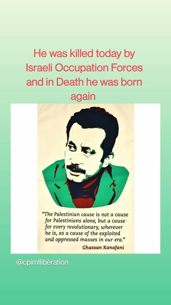 ashutosh_ir's tweet image. He was killed when he was 36. No other Palestinian figure has introduced me to the Palestinian cause as Com.Ghassanhas.He never ceased to exit and this is how Palestinian lives are.They live even in their death @LiberatedTexts @cpimlliberation 
@HamdiTahrir
#FreePalestine