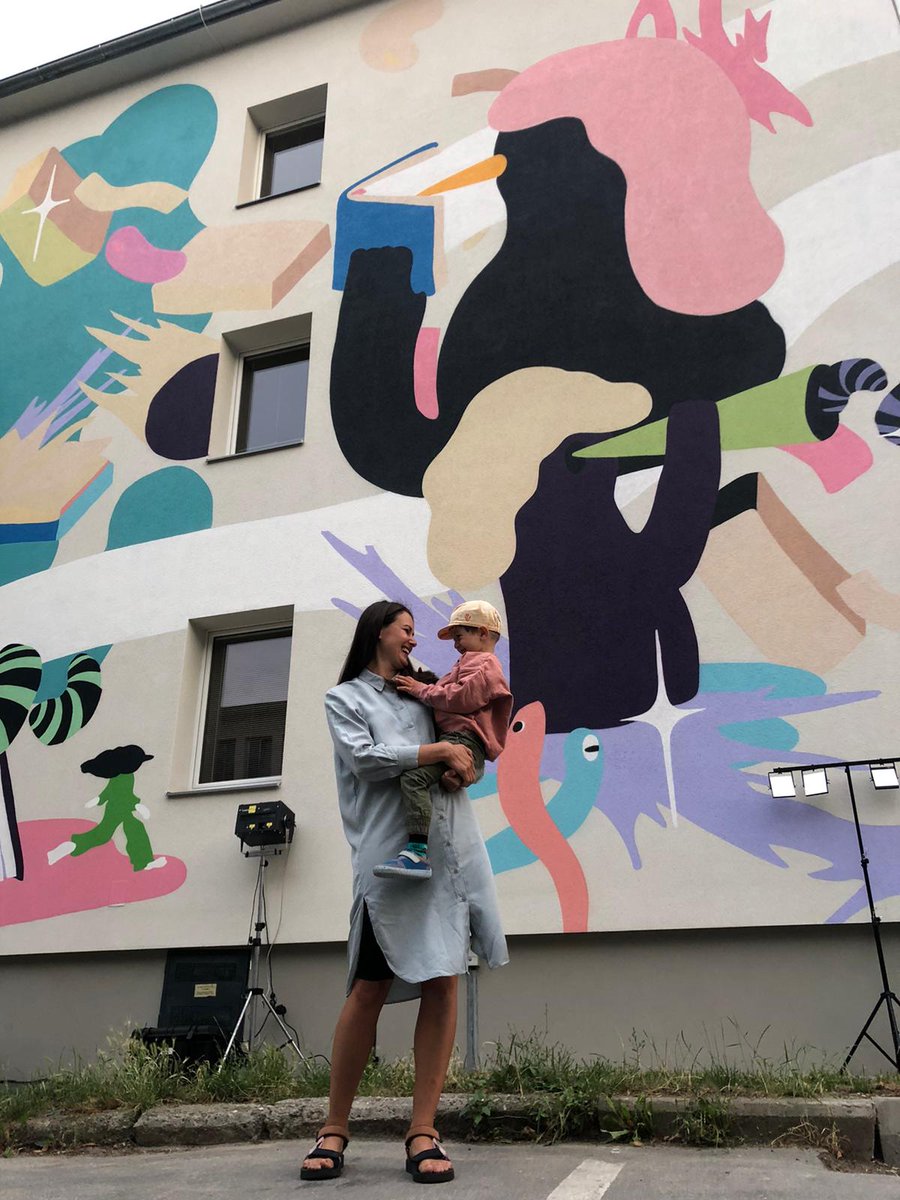 OvePictures's tweet photo. Mural pre Záhorskú knižnicu v Senici.
Ďakujeme, že sme mohli, 
väčšiu stenu sme ešte nedostali! https://t.co/ZsTSoG3ON5