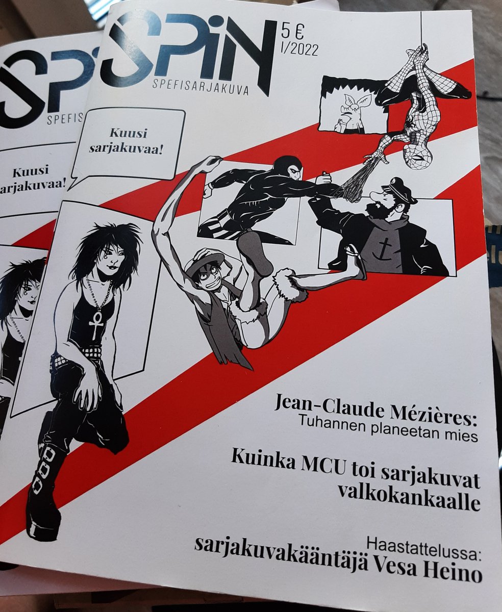 spinlehti's tweet photo. Spin 1/2022 on ilmestynyt! Spinin uusin numero, Spefisarjakuva, kurkistaa sarjakuvan ruudun taakse: tutustumme verkkosarjakuvien historiaan, ranskalaisen scifisarjakuvataiteilijaan Jean-Claude Mézièresiin, sekä sarjakuvien kääntämiseen Vesa Heinon haastattelun muodossa. https://t.co/xkB1vYvj8X