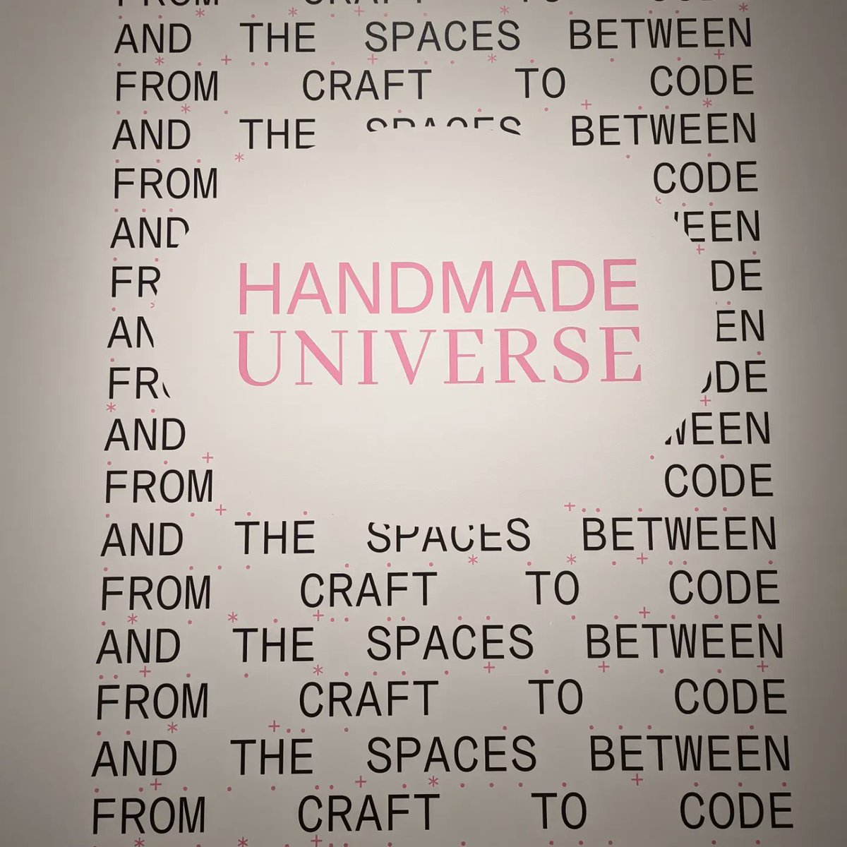 It's been a long day of copyright training but I still managed to sneak into the Victoria Gallery at State <a href="/Library_Vic/">State Library Vic</a> to see #HandmadeUniverse. I loved all of the creations but Sarah Spencer's Stargazing knitted cosmos map created by hacking a knitting machine stole my heart!