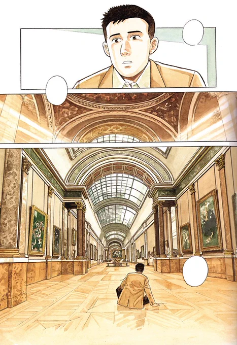 다니구치 지로 그림 좋아하긴 하는데  아무래도 책보단 커다란 전시물로 보는게 어울리는 그림같음
왠지 책으로 보면 이런 좁은곳에 담겨있는게 답답해보임 