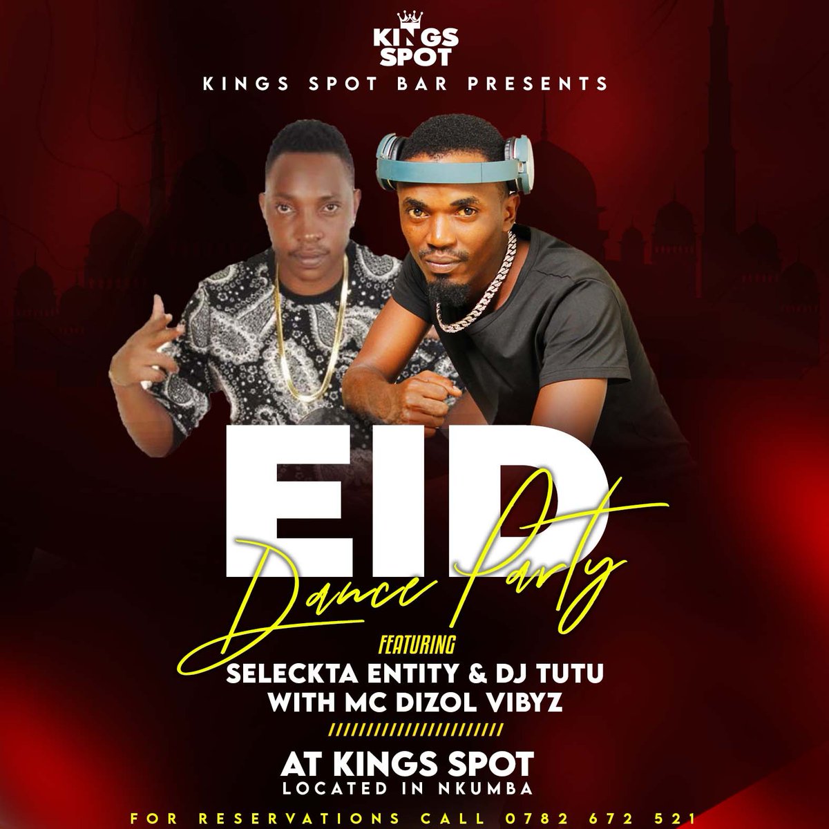SELECKTAENTITY's tweet photo. Tmrw Turn Up @ Kings Spot 👑 . #EID_Dance_Party #SelecktaEntityLive #DjTutu #EbbzCity 🔥🔥🔥🇺🇬 #Back2BackMusic https://t.co/nZeQc92Z4a