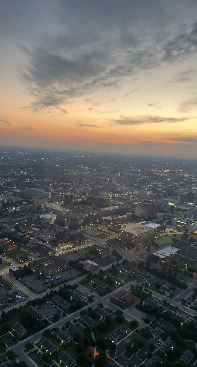Helicopter view of Downtown Detroit 😍