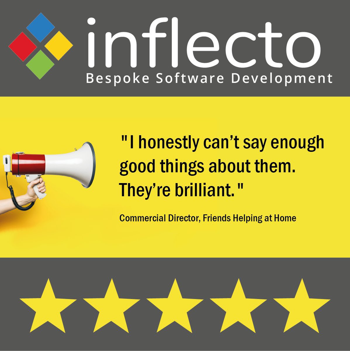 InflectoSystems's tweet image. 5 days, 5 clients and what they say about working with Inflecto.

Friday: Friends Helping at Home

inflecto.com
#BespokeSoftware #SoftwareDevelopment #CustomerFeedback
