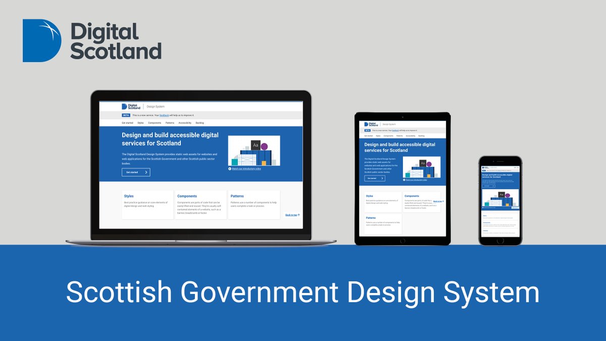 digitalscots's tweet photo. The Scottish Government Design System is a free resource which can be used by public sector organisations to build websites and other digital services. 

Find out more: https://t.co/JIvuBnGKSc https://t.co/UzXEHdluXx