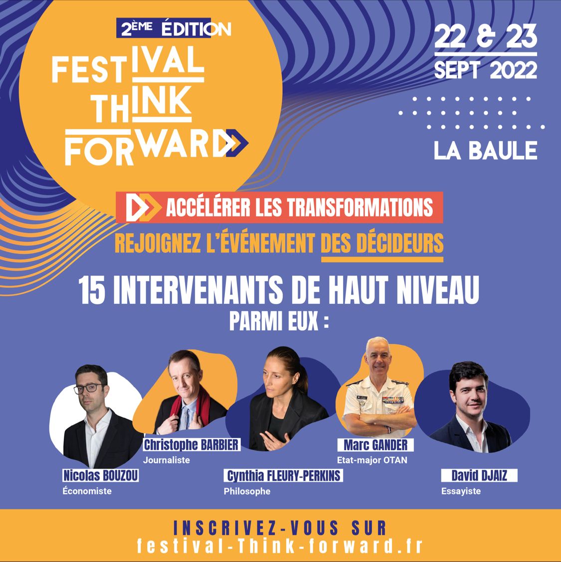 ❔ Connaissez-vous le <a href="/FThinkForward/">FESTIVAL THINK FORWARD</a> ?
RIDE soutient l'événement de #prospective #économique ! 🎙 15 intervenants prendront la parole sur des sujets géopolitiques, environnementaux, économiques ou encore sociétaux.
RDV les 22 et 23 sep 2022 à La Baule !
➡ festival-think-forward.fr/inscription/