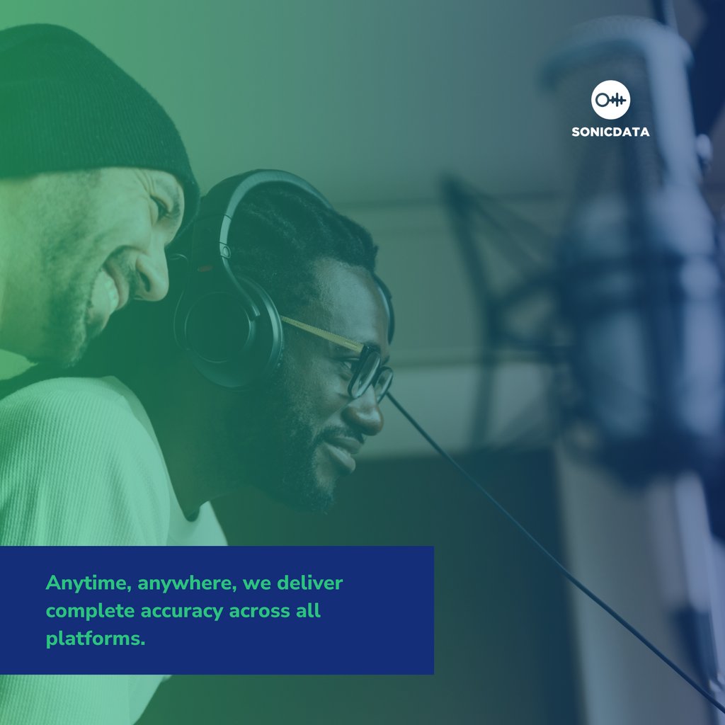 Sonic__Data's tweet image. Technology to meet the needs of the next generation of artists and creators. 

Track and monitor your audio content across all broadcasting platforms. 

Our profile -&amp;gt; click the link = learn more!

#SonicData #music #musicindustry #songwriter #copyright #getplayed #getpaid