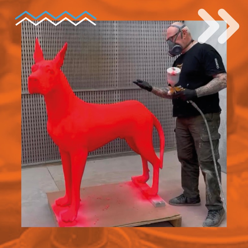 wenbarltd's tweet photo. Spray painting large items is one of our specialities, Just one of the many services we can offer in house!

We particularly loved these Giant Great Danes, Go big or go home!

#retaildesign #retaildisplay