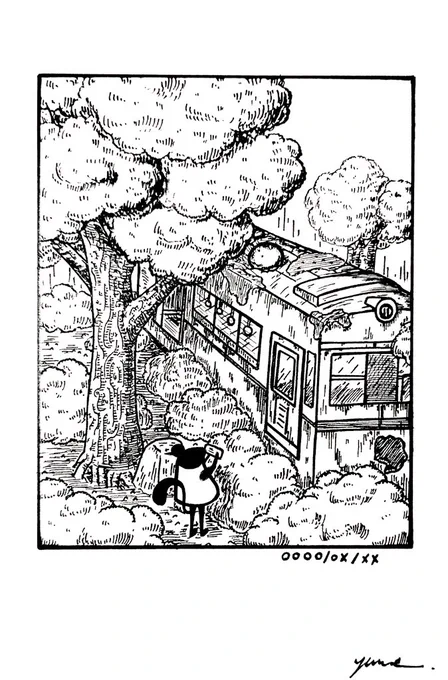 テーマ『忘れられた電車』(Aシリーズ)
#私の絵柄が好みって人にフォローされたい #1日1絵 #一日一絵 #絵練習 #イラスト練習 #イラスト #絵描きさんと繋がりたい #イラスト好きな人と繋がりたい #art 
