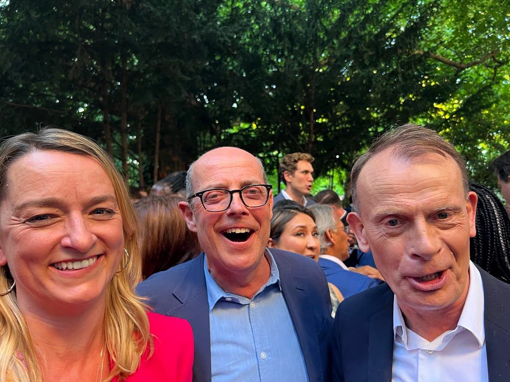 bbcnickrobinson's tweet photo. The @BBCPolitics Time Lords had plenty to talk about at @TheSpectator Summer Party last night. All agree the new Dr - @ChrisMasonBBC - is doing a brilliant job https://t.co/J1UCVqvNZi