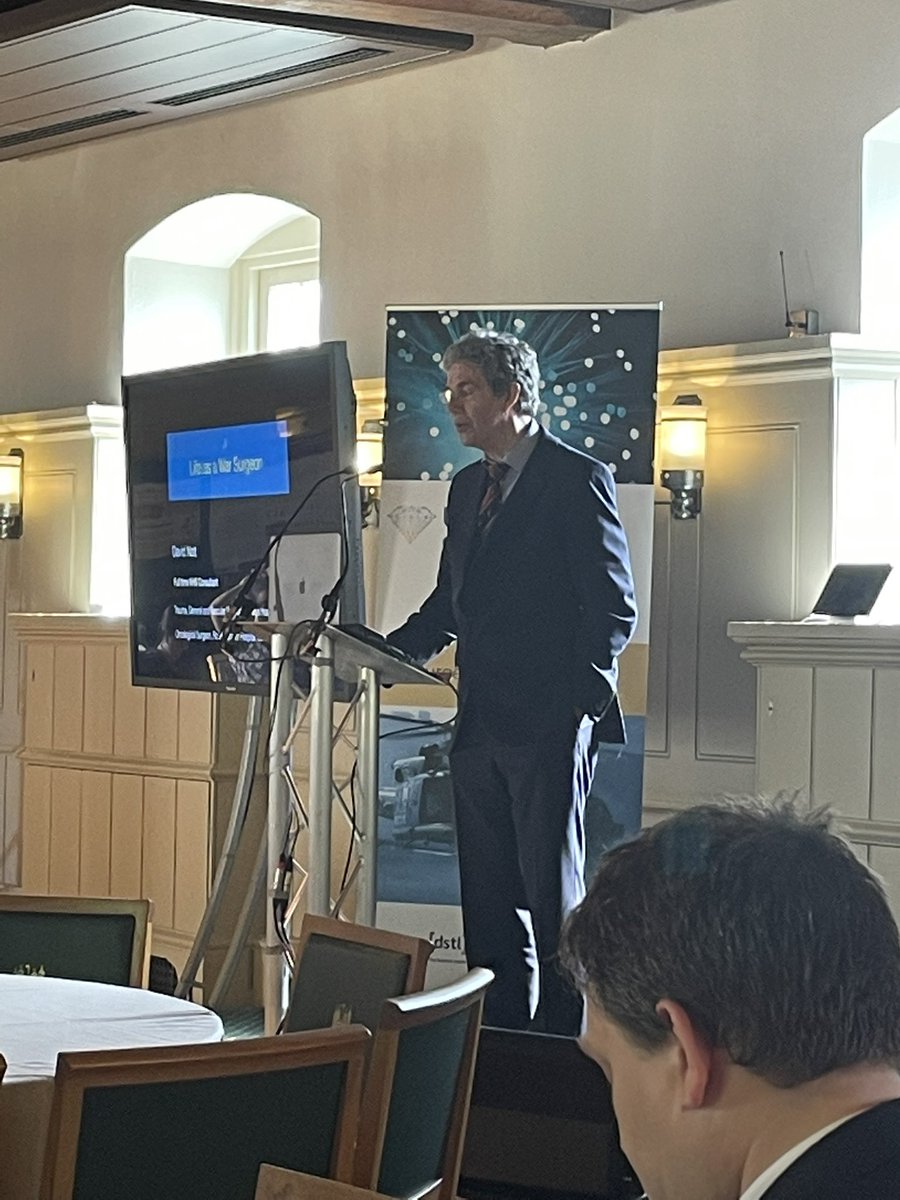 Keynote speaker, David Nott, taking the stage to talk about his Life as a War Surgeon. 
<a href="/NottFoundation/">David Nott Foundation</a> 
#surgeryscienceskills