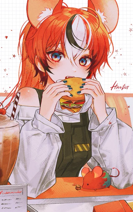 75日目 🎲Hamburger Time🎲
#illustrayBAE  #ベーアート 
#100日チャレンジ 