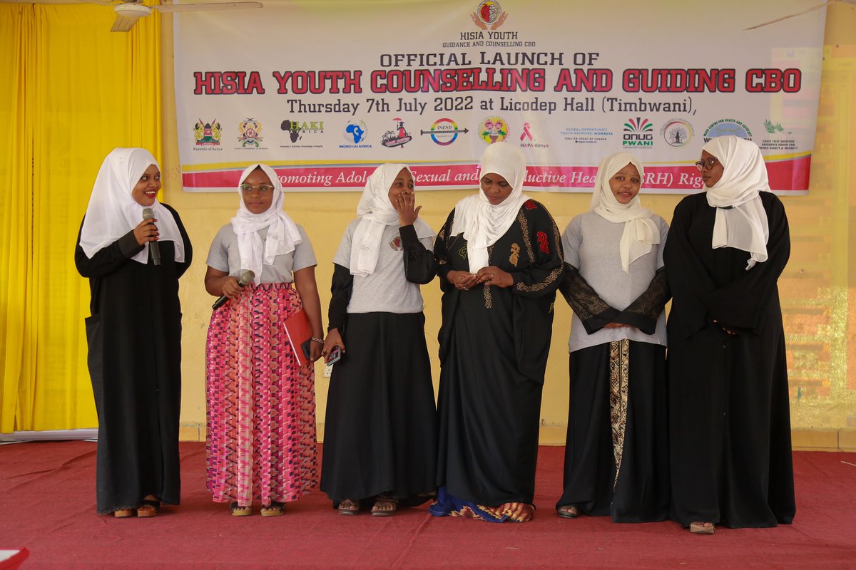 INENDorg's tweet photo. As partners, We are excited about the launch HISIA YOUTH COUNSELLING AND GUIDING CBO, a Young women-led organization in Likoni sub-county dealing with social issues among Youth including sexual reproductive health rights, and adolescence stigma.
#HisiacboLaunch #TeamINEND https://t.co/VQwjqYabHg
