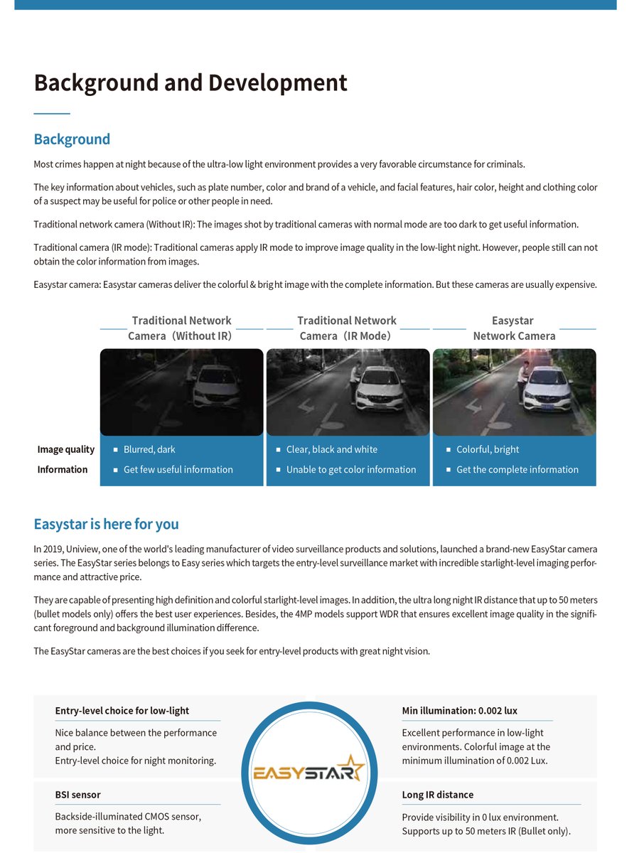 UniviewTech's tweet photo. UNV EasyStar series cameras, capable of presenting high definition and colorful starlight images, are the best choices if you seek for entry-level products with great night vision! Click to get more information of the products! https://t.co/OtdKZncXIe 
#Uniview #Easyseries https://t.co/dBJJvd5Wij