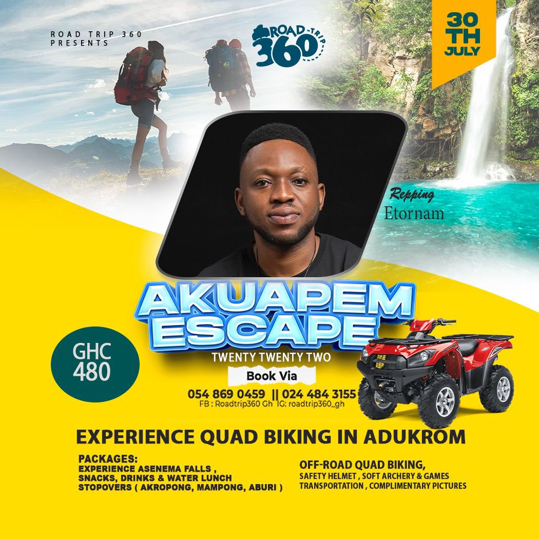 EtornamOms's tweet photo. “If you are always trying to be normal, you will never know how amazing you can be.” Join us on 30th July Experience Quad Bike 🚴 and Hiking 🥾 in Adukrom with @roadtrip360_gh @visit_volta @Volta_CAI
#tourghana #visitvolta
#LetsGoHiking #LetsGoBiking #Oms Book Now 0244843155 https://t.co/c9NbYiIoQH