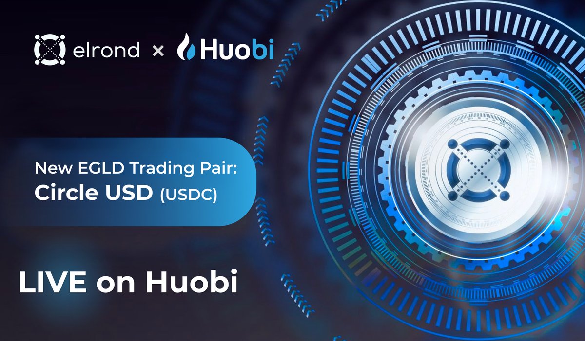 MultiversX_Esp's tweet photo. $EGLD acaba de emparejarse con Circle USD ($USDC) en @HuobiGlobal 

Disfrute de las nuevas oportunidades de Trading - EN VIVO ahora

https://t.co/dGkyWAVB50 https://t.co/4LDjhM9vKF https://t.co/krsOJ19fIS