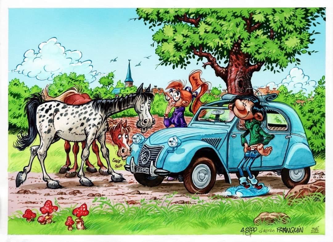 Franquin_Cie's tweet image. André Sipp d’après #Franquin #Gaston #lagaffe