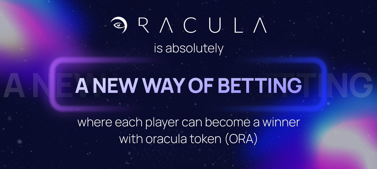 oracula_io's tweet image. Oracula is absolutely a new way of betting where each player can become a winner with #Oracula token (#ORA) 💰
What are our benefits and advantages? 👇
✔️Earnings from scratch - create an event and earn ORA from every bet made with it
Find more here - oracula.io