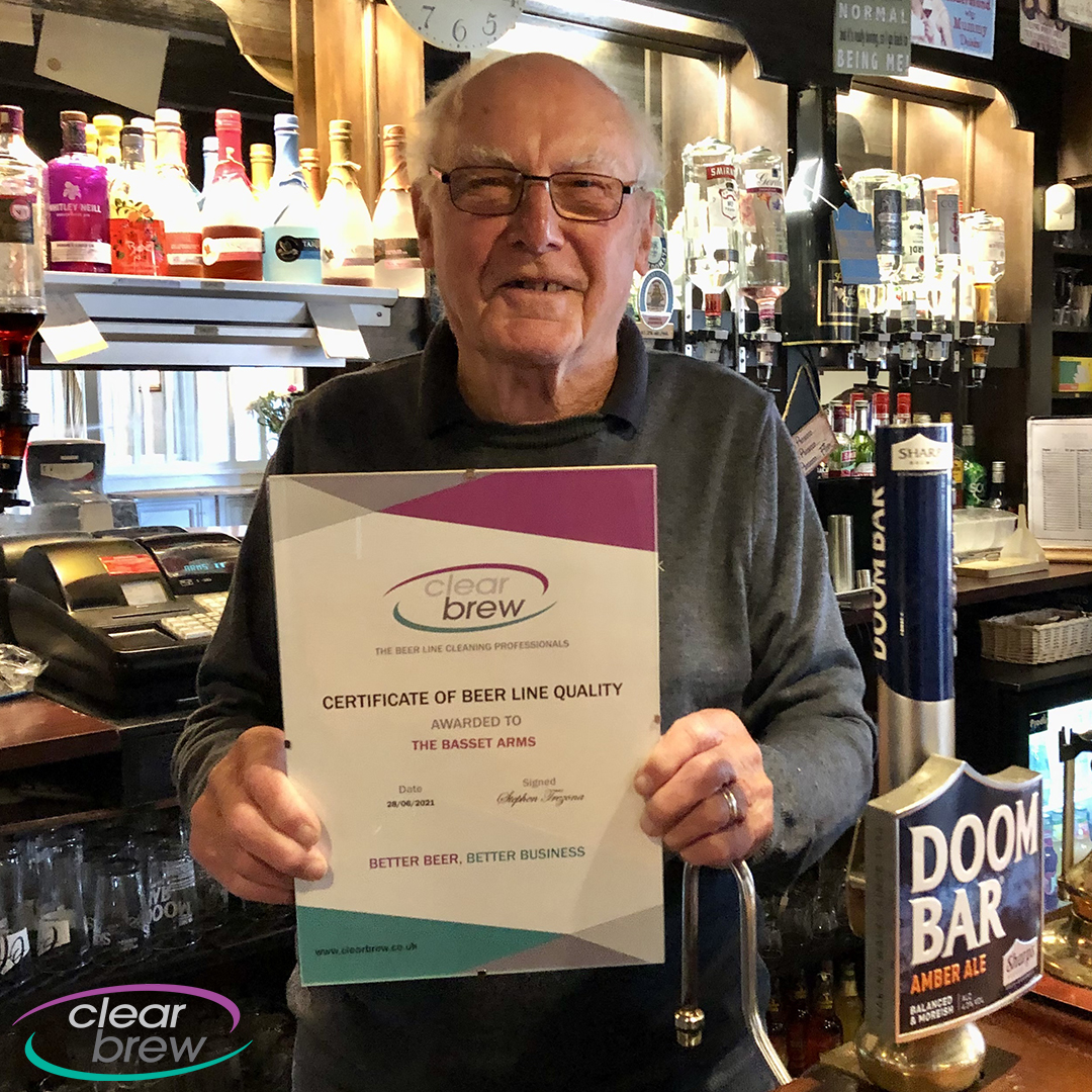clearbrewuk's tweet photo. Join us in raising a glass to Clear Brew Cornwall &amp; Plymouth's wonderful customer, Basset Arms Portreath. Not only have they been awarded a certificate of beer line quality, they are also celebrating their 15th anniversary this weekend.🍻

#SupportLocal #FeelGoodFriday #ClearBrew https://t.co/Zbkvqkcqo7