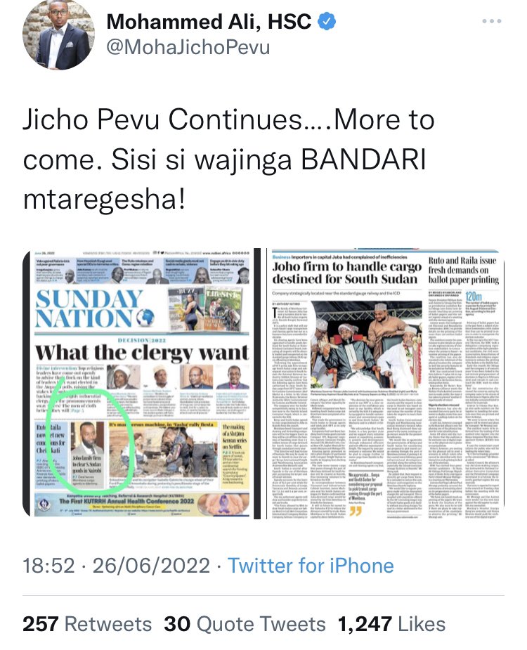 StopCorruptionK's tweet photo. @MutahiNgunyi You FOOL 🤣we know your game plan is to incite us the KIKUYUS against Ruto... IT WILL NOT HAPPEN... if anything we the KIKUYUS would want to see Uhuru na vifaranga zake zote #COVIDBillionares #RELATHIEVES #BBIFraud #PortAuctioneers prosecuted for economic crimes against humanity https://t.co/5Zd2aGw01G