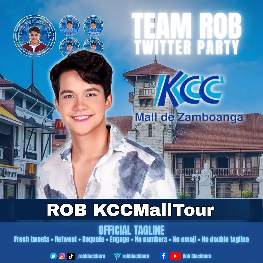 Due to public demand!

Change tagline po tayo. Please do tweet and engage using the new tagline. 

ROB KCCMallTour
#RobBlackburn | <a href="/_robblackburn/">Rob Blackburn</a>