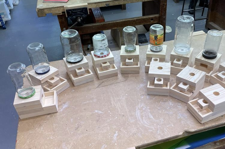 Another fabulous set of finished Candy dispensers, thanks to Mr Thompson for sending a picture of these, and well done, Year 7! <a href="/Hymers_College/">Hymers College</a>