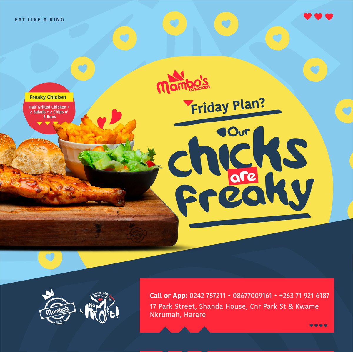 mamboschicken's tweet photo. The plan starts here. Come through 
#FreakyFriday
#MambosChicken
#eatlikeaking https://t.co/VyXspCtE6M