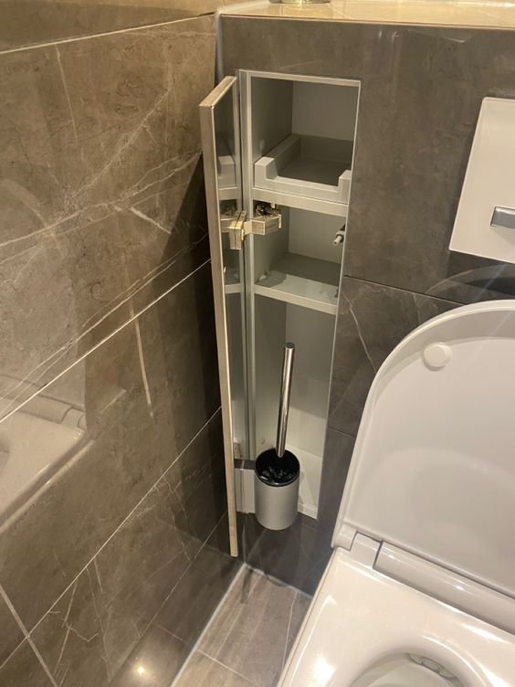 SunjayJK's tweet photo. very smart, hidden &amp; discreet storage in bathroom/washroom, but, best to coopt at architectural drawing / construction stage, via iljapolman on @Pinterest

#bathroom #washroom #storage #interiordesign #hiddenstorage #pinterest
More such pins, on bathrooms: https://t.co/qlzsLJQUwX https://t.co/KCbysjQs9B