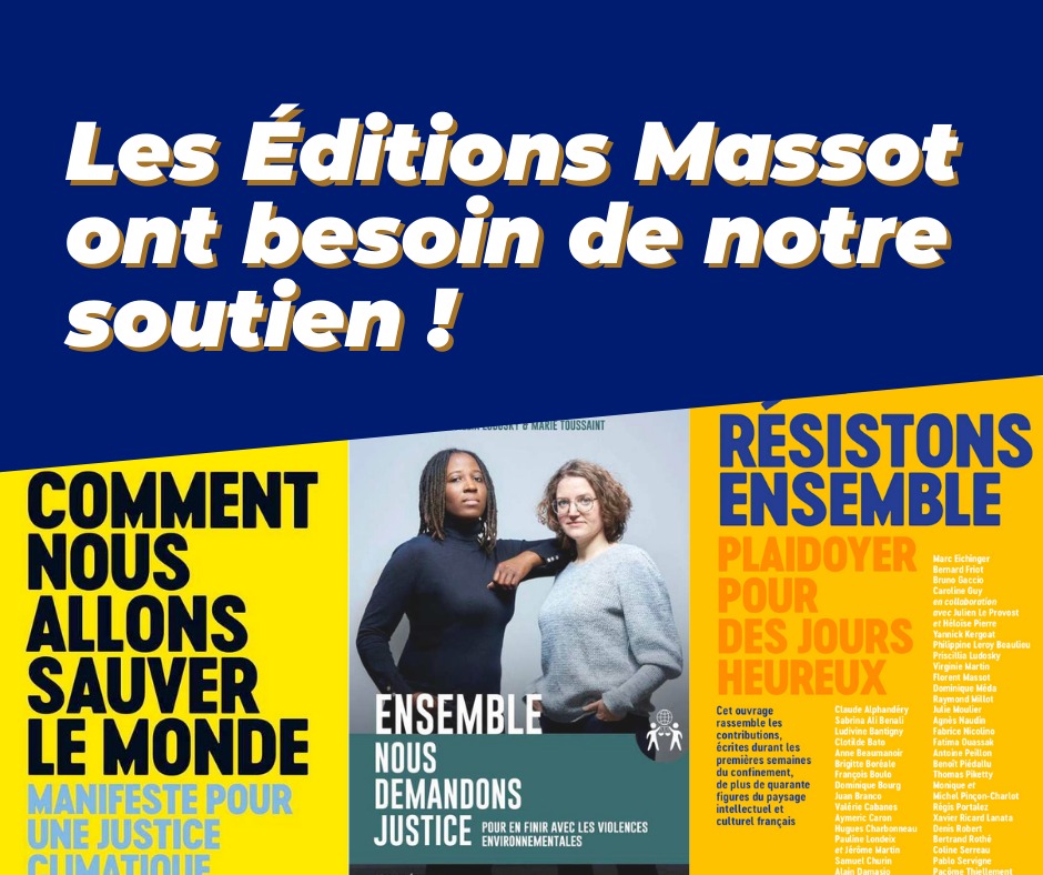 marietouss1's tweet photo. 📢 Sauvons les Editions Massot !
 
Depuis plusieurs années, @massot_editions nous accompagnent dans tous nos combats pour la justice climatique et environnementale.
Aujourd'hui ils ont besoin de nous ! Participez et partagez ici 👉 https://t.co/cbnhMhXgZc https://t.co/IUTIY6C7Ft