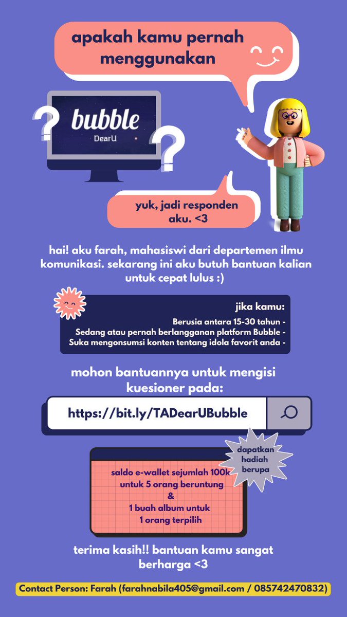 csy5896's tweet photo. Halo guyssss minta tolong isi yaah bantuin adeknya temen akuu
Thank you muchossss🥰❤️

https://t.co/XzCcZfUV3k https://t.co/IqtiQMgvbl