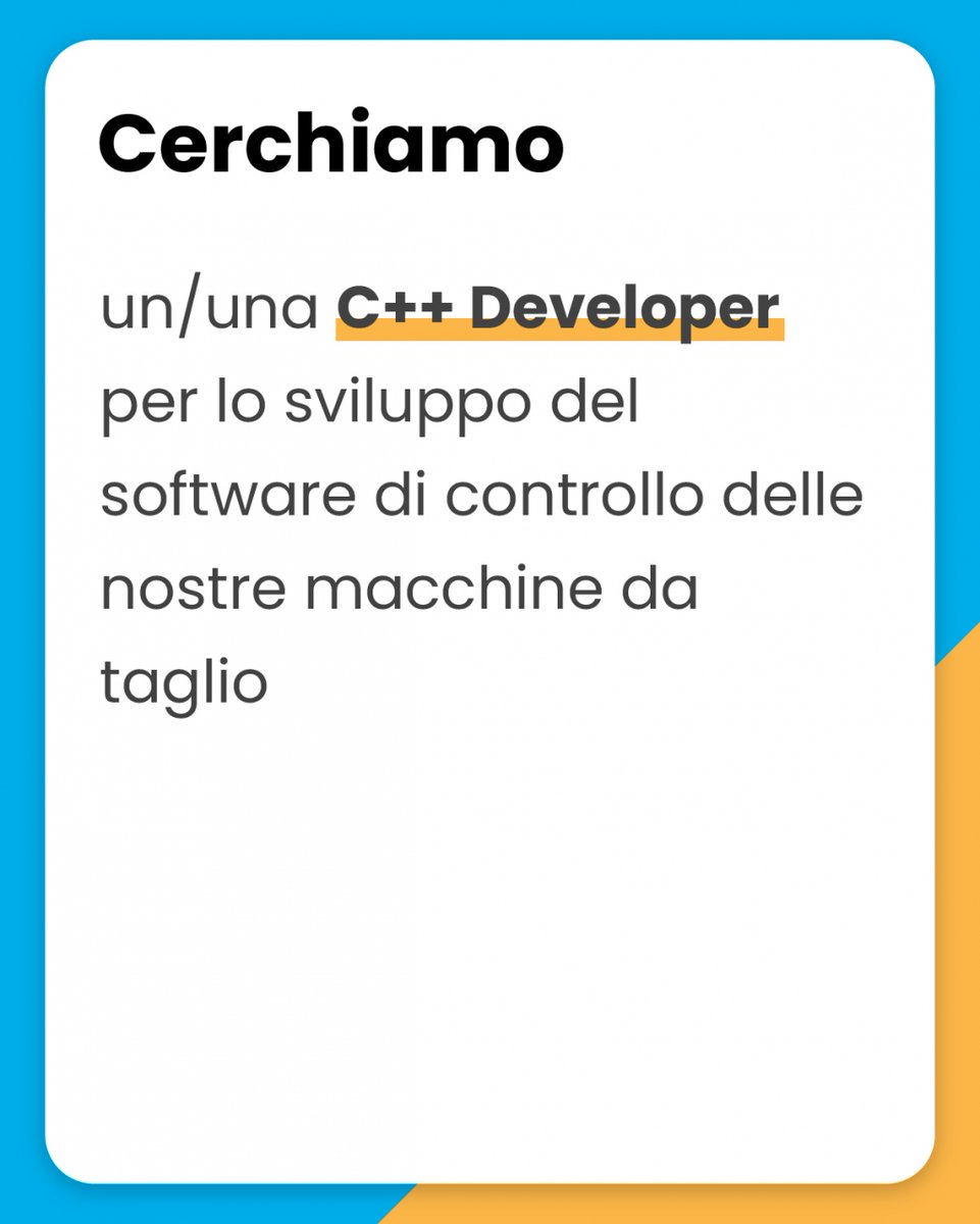 develer's tweet image. 📣 Cerchiamo un/una C++ developer per migliorare ed espandere i servizi software dei nostri prodotti.
Candidati! 👉 develer.com/lavora-con-noi…  

#HIRINGNOW #nowhiring #job #jobsearch #jobopenings #joboffers #jobopportunity #jobalert #jobposting #jobseeker #jobseeking #qt #cpp