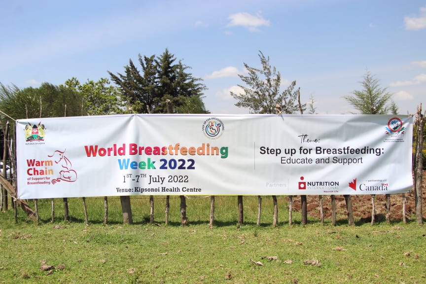 @NutritionIntl in #Kenya with other stakeholders celebrated #WBW2022 in @036Bometcounty. Dr. Joseph Sitonik, County Executive Committee Member for Health presided over the event - Success or failure of breastfeeding is not solely a woman's role, everyone's support is needed.