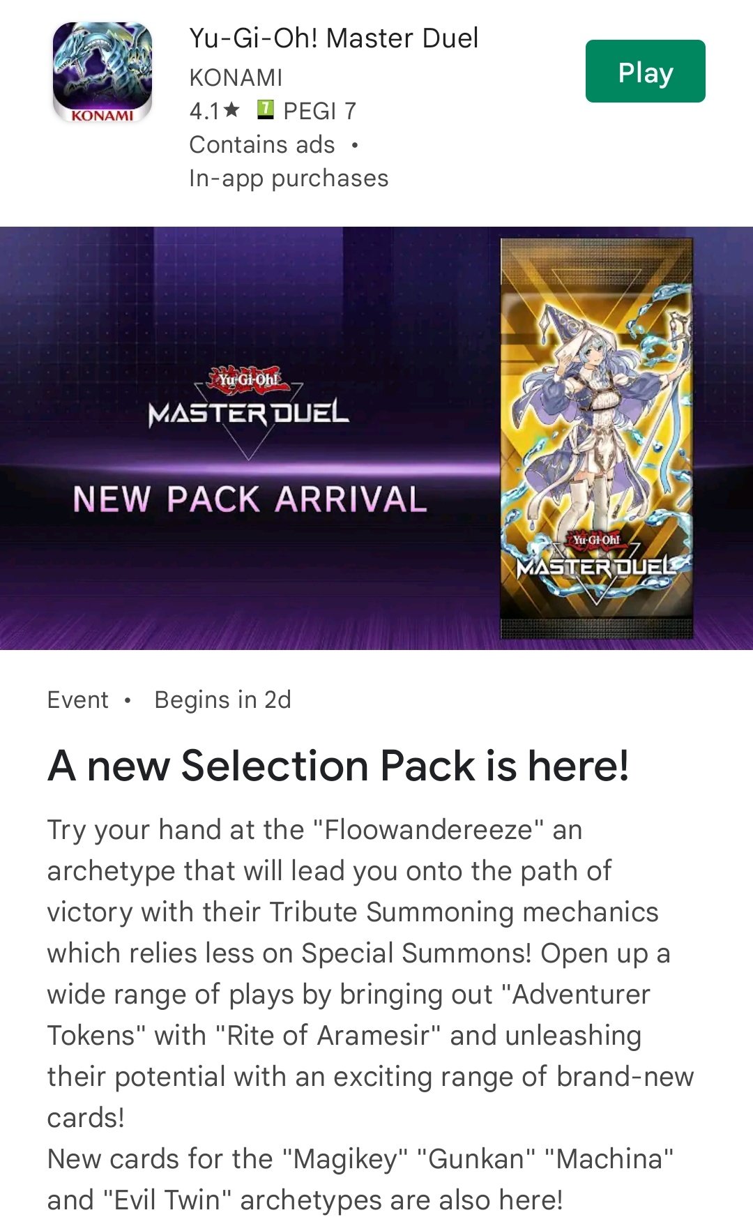 Yu-Gi-Oh! Master Duel Guide on Twitter: "Despite no Announcement in-game,  Konami have confirmed via Google Play Events that the next Selection Pack  (Wandering Travelers) will be released on July 11th! I'd expect